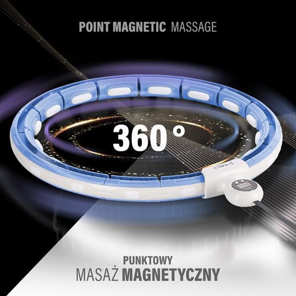 BLÅ HHM15 MAGNETISK HULA HUMLE SET MED HMS COUNTER + BR163 RÖTT SLIMMING Bälte