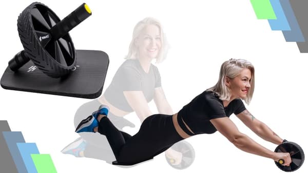 Maghjul för magövningar CrossFit-rulle
