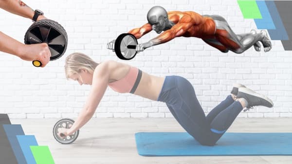 Maghjul för magövningar CrossFit-rulle
