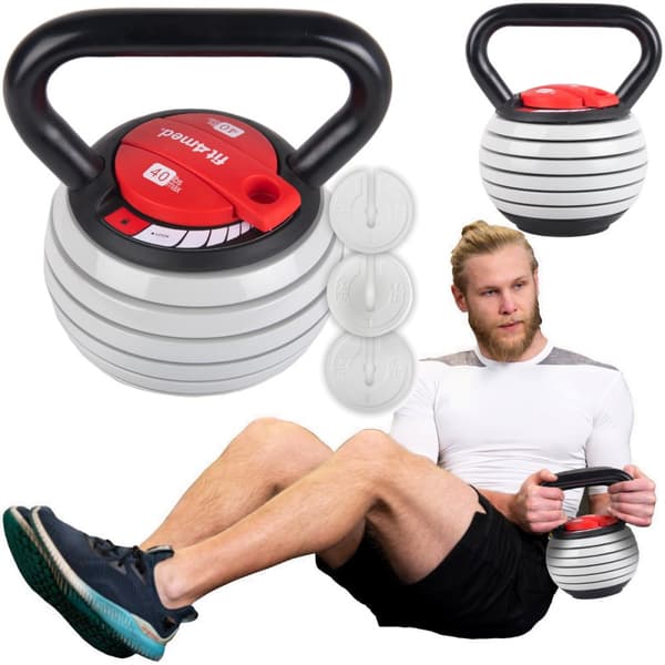 KETTLEBELL-boll Gjutjärn Justerbar Hantel 3.5-18.1