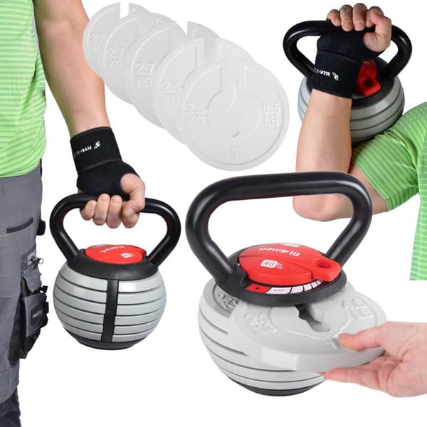 KETTLEBELL-boll Gjutjärn Justerbar Hantel 3.5-18.1