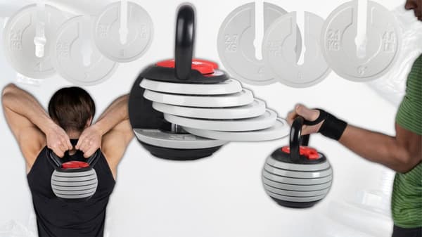 KETTLEBELL-boll Gjutjärn Justerbar Hantel 3.5-18.1