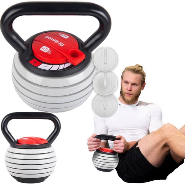 KETTLEBELL-boll Gjutjärn Justerbar Hantel 3.5-18.1