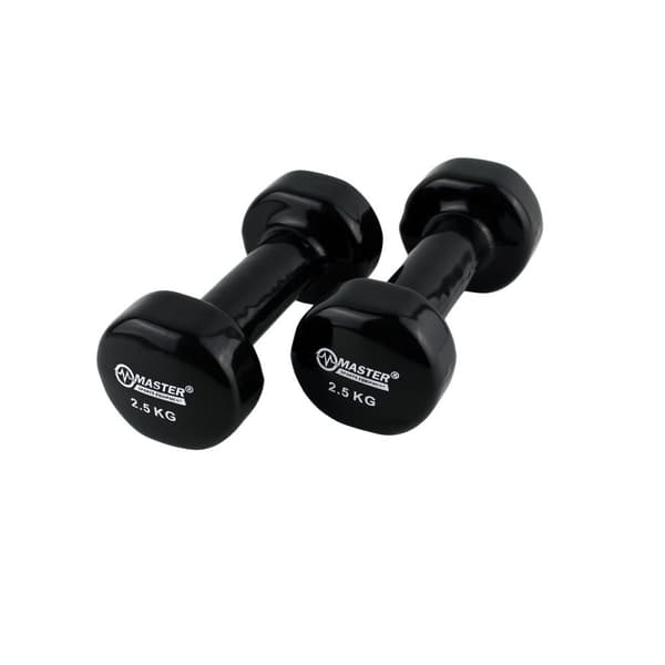 Hantlar vinylhantlar 2 x 2,5 kg MASTER