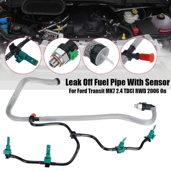 1 st läckage av bränsleinsprutarrör med sensor för Ford Transit MK7 2.4 TDCI RWD 2006-On