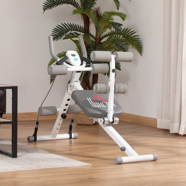 Rootz 2 i 1 Sit -Up -træner - Abdominal Trainer - Fitness Equipment - LCD Monitor - Steel Frame - 117 cm x 46 cm x 70 cm