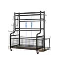 Miniatyrbillede 1 af 2: Dumbbell Opbevaringsreol, Vægtkapacitet 350 lb, Dimensioner 40,39 tommer x 36,86 tommer x 15,75 tommer,sort