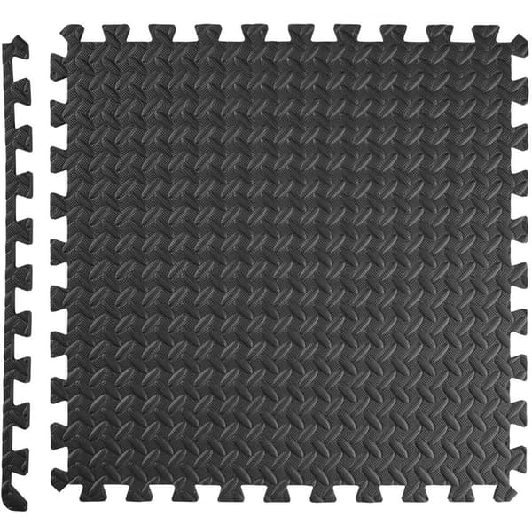 Träningsmatta 12-pack - svart