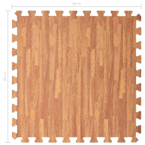 vidaXL Gulvmatter 24 stk trekorn 8,64 ㎡ EVA-skum