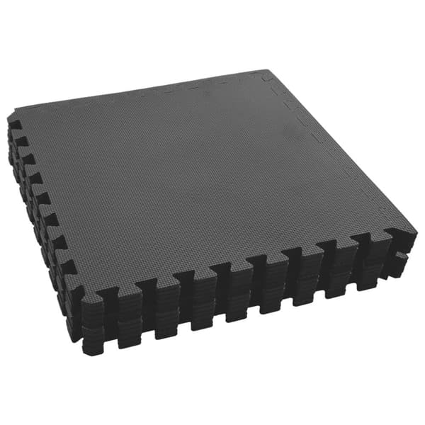 vidaXL Gulvmatter 12 stk 4,32 ㎡ EVA-skum svart