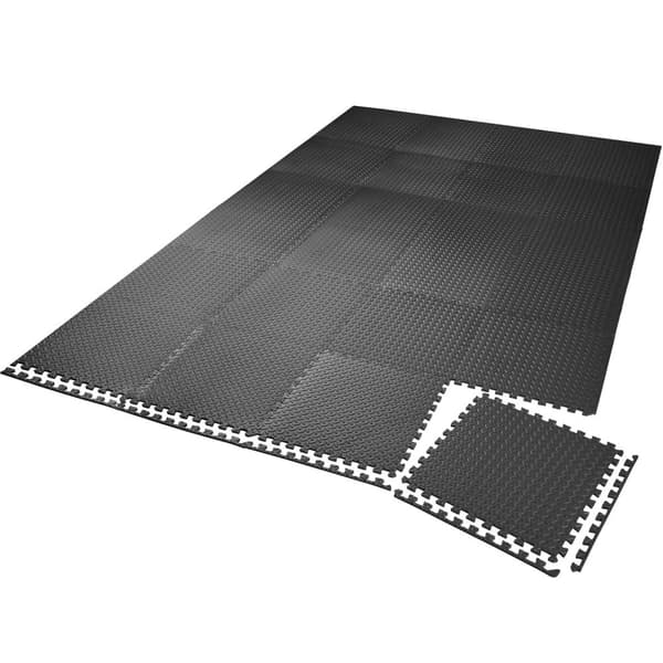 Träningsmatta 24-pack - svart