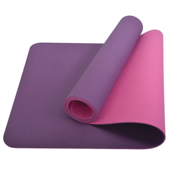 Tvåfärgad lila/rosa yogamatta