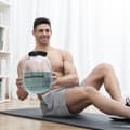 Miniatyrbild 3 av 11: Vattenfylld vattenkokare Bell för Fitness Träning med Motion Guide Fibell InnovaGoods