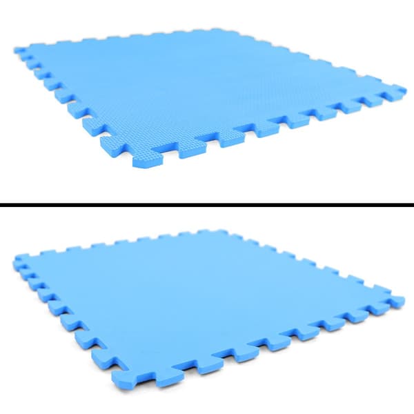 Träningsutrustning för sportgolv - 50 x 50 cm - 8 stycken - blå