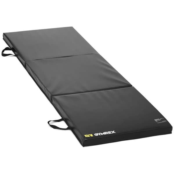 Gymrex Vikbar gymnastikmatta - 180 x 60 x 5 cm - svart
