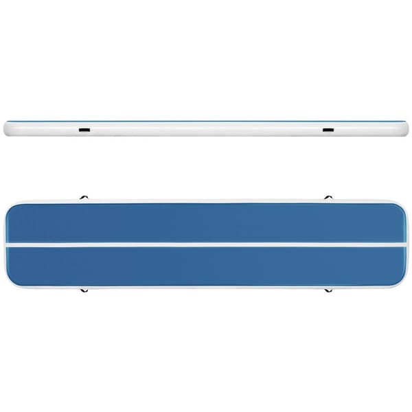 Gymrex Uppblåsbar gymnastikmatta - 500 x 100 x 20 cm - blå och vit