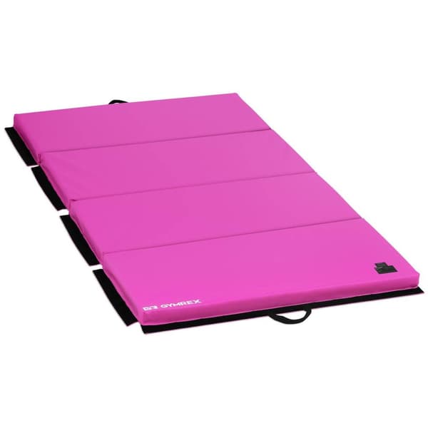 Gymrex Vikbar gymnastikmatta - 200 x 100 x 5 cm - pink - Bärvikt 170kg