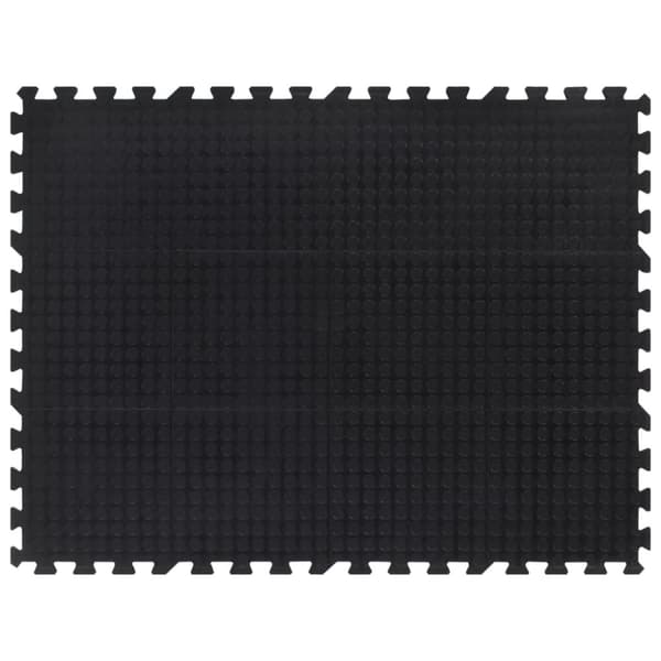 vidaXL gulvmåtte 90x120 cm 12 mm gummi sort