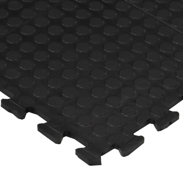vidaXL Golvplatta gummi svart 12 mm 90x120 cm