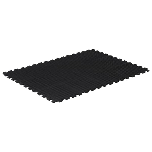 The Living Store Golvplatta gummi svart 12 mm 90x120 cm -  Mattor för träningsutrustning