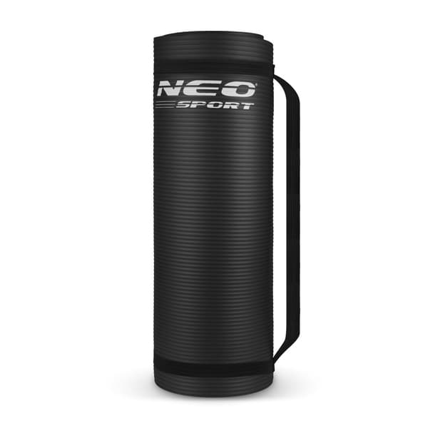 Tjock träningsmatta 183 x 60 cm Neo-Sport - 192300 svart