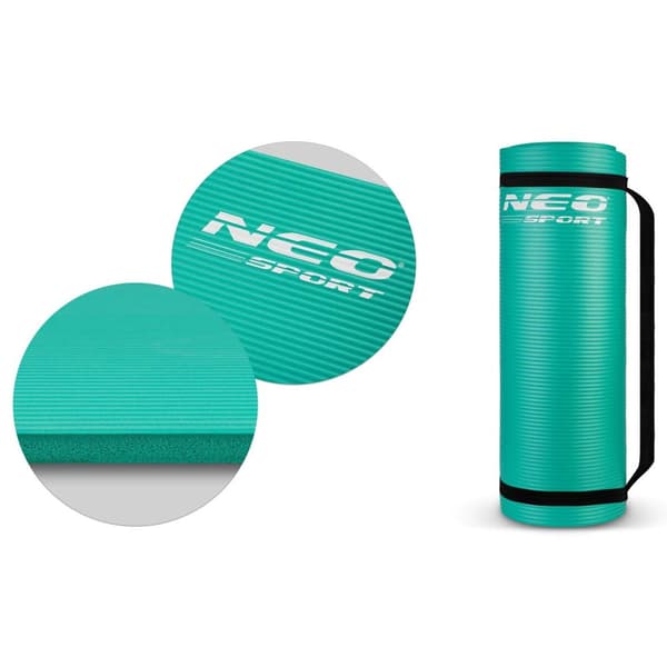 Tjock träningsmatta 183 x 60 cm Neo-Sport - 192301 turkos