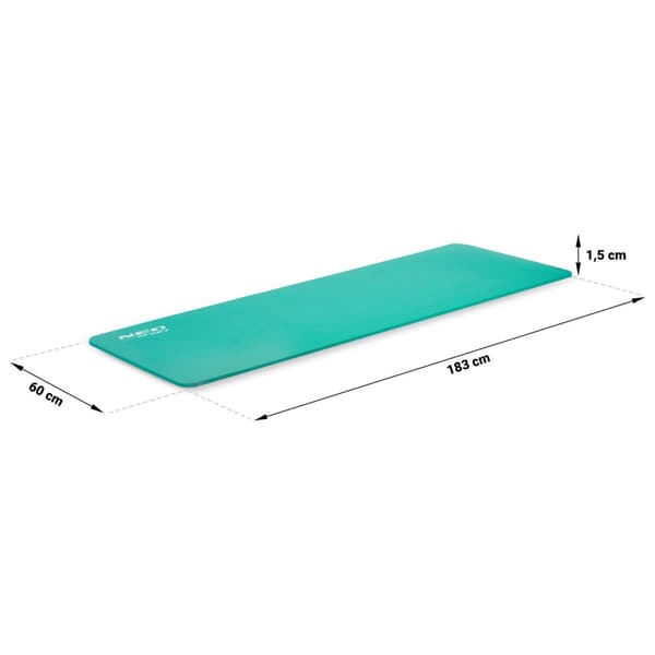 Tjock träningsmatta 183 x 60 cm Neo-Sport - 192301 turkos