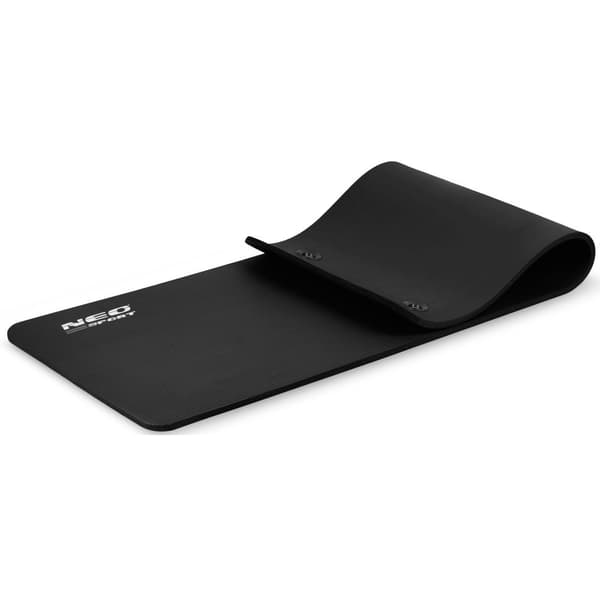 Träningsmatta med hål tjocka 183 x 60 cm Neo-Sport - 192000 svart