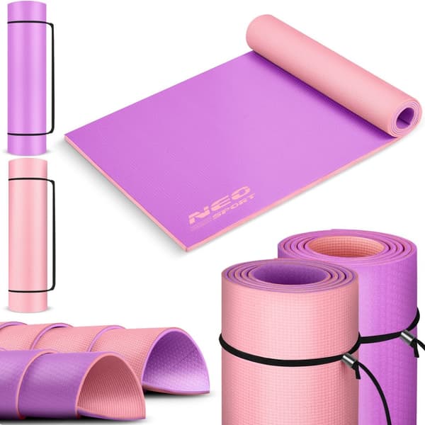 Træningsmåtte 173 x 61 x 0,6 cm Neo-Sport - 19203 lilla-pink