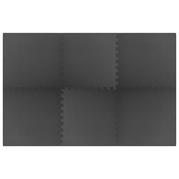 Skyddsmatta 6 st 2,16 ㎡ EVA-skum svart