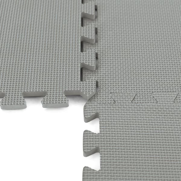 RAMROXX 8-delat EVA-skumgolv för gym - 50x50cm, 10mm tjocklek, pusselkoppling