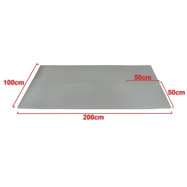 RAMROXX 8-stk sport gulvfliser, 50x50cm, 10mm tyk EVA-skum, budgetvenlig beskyttelse