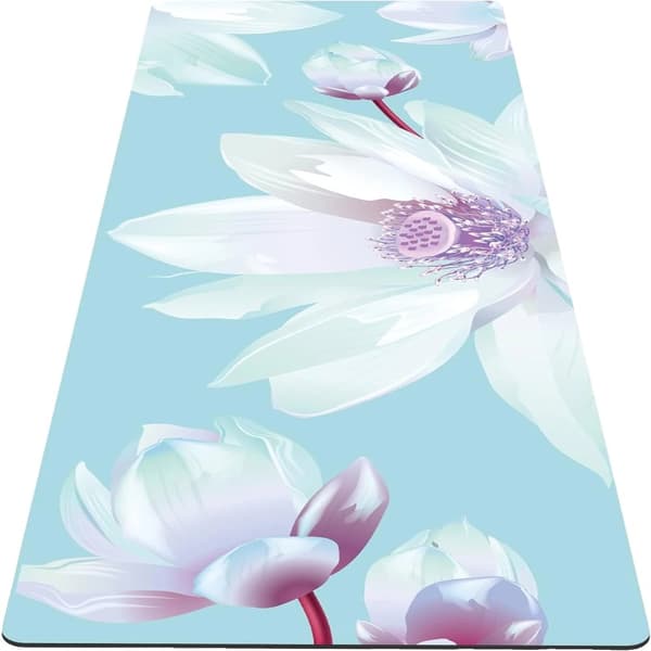 Yoga Matta, Halkfri Yta, Miljövänligt Material,Blomma-C