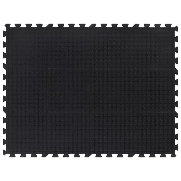 Golvplatta gummi svart 12 mm 90x120 cm