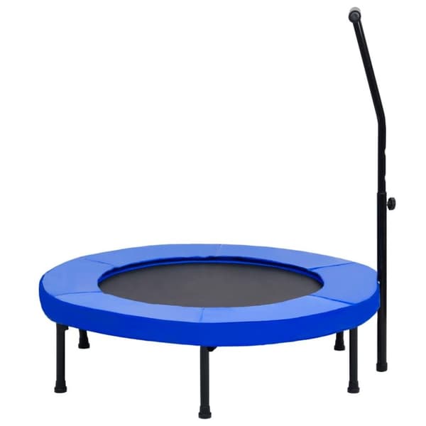 vidaXL fitnesstrampolin med håndtag og sikkerhedspude 102 cm