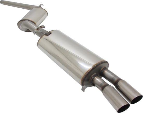 Komplet sportsudstødning rustfrit stål VW Golf 2 16V Look 2x60mm
