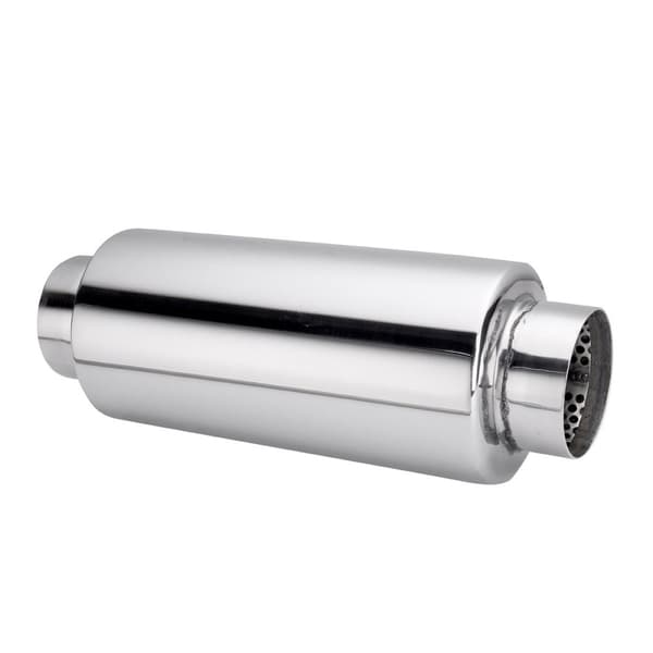 2,5" Inelt 2,5" Outlet auton pakoputken äänenvaimennin Takaputken resonaattori ruostumatonta terästä(C)