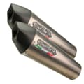 Miniatyrbillede 1 af 2: Gpr Exhaust Systems Lyddæmper Gp Evo4 Titanium Dual Slip On Dorsoduro 1200 11-16 Cat Homologated Sort,Søvfarvet
