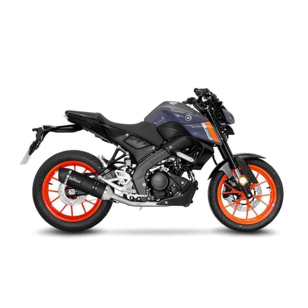 Leovince Homologeret Rustfrit Stål Og Kulstof Full Line System Lv One Evo Black Edition Yamaha Mt-125/xsr 125/yzf-r 125 21-22 Ref:14365eb Søvfarvet
