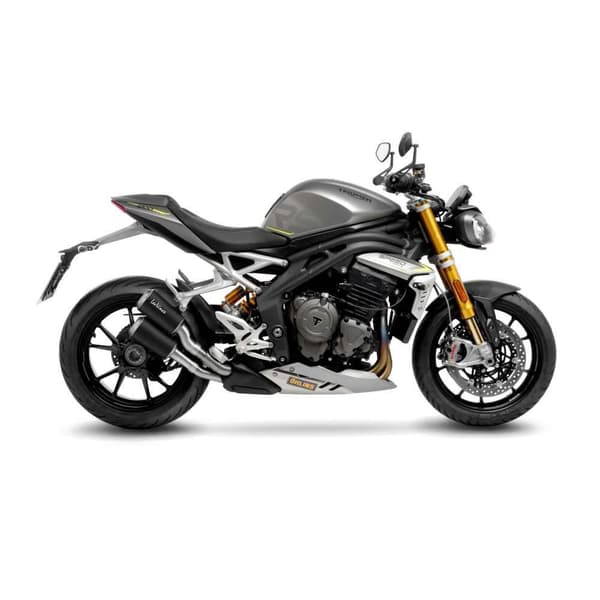 Leovince Homologerad Ljuddämpare I Rostfritt Stål Lv-10 Black Edition Triumph Speed Triple 1200 Rr/rs 21-22 Ref:15247b Silver