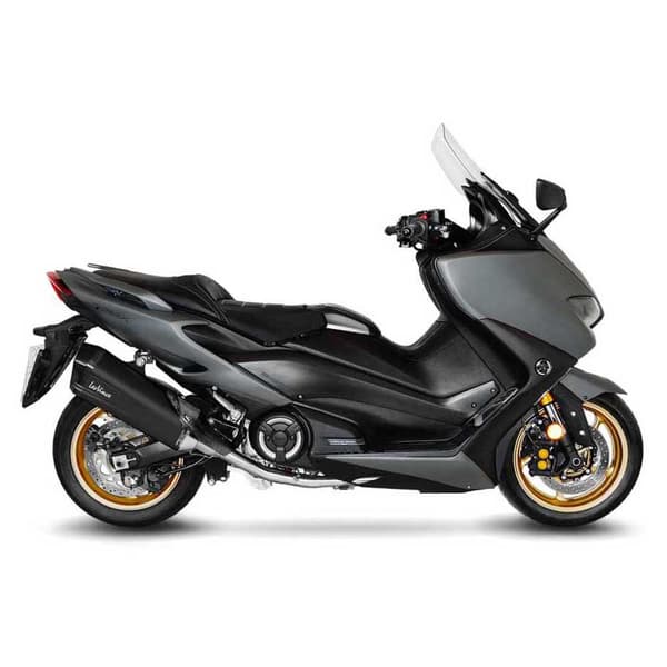 Leovince Homologeret Rustfrit Stål Og Kulstof Full Line System Lv-12 Black Edition Yamaha T-max 560/tech Max 20-22 Ref:15305b Søvfarvet