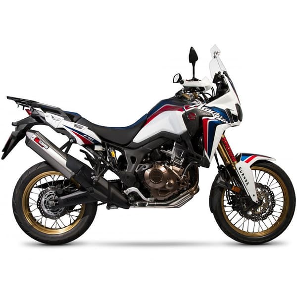 Scorpion Exhausts Lyddæmper Serket Parallel Slip On Titanium Crf1000l Africa Twin 15-19 Søvfarvet