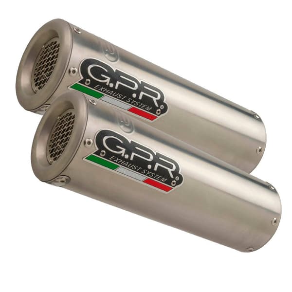 Gpr Exclusive M 3 Shiver 900 17-20 Euro 4 Kaksinkertainen Lipsahdus Päällä Äänenvaimennin Shiver 900 17-20 Euro 4 Hyväksytty Musta