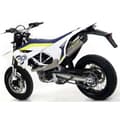Miniatyrbild 2 av 2: Arrow Mörkt Aluminium Med ändlock I Kol Husqvarna Race-tech 701 Enduro/supermoto ´17-23 Ljuddämpare Silver
