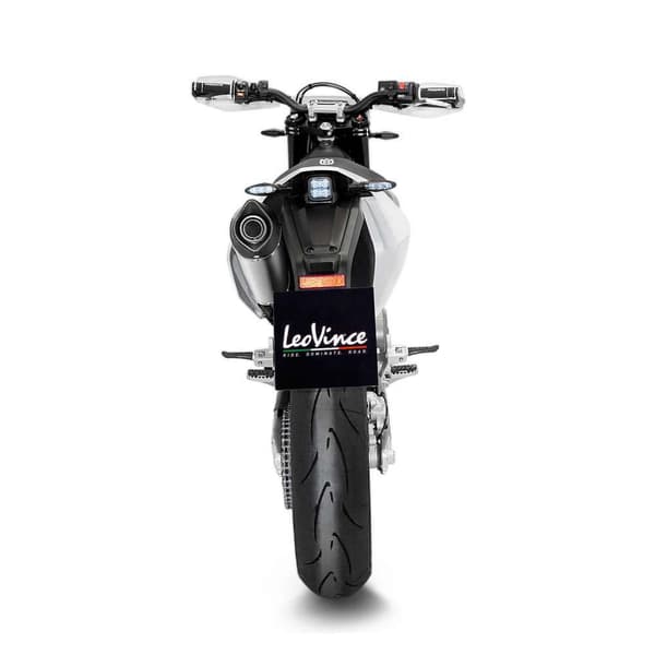 Leovince Homologeret Lyddæmper I Rustfrit Stål Og Kulstof Lv One Evo Husqvarna 701 Supermoto/enduro/lr 21-22 Ref:14367e Søvfarvet