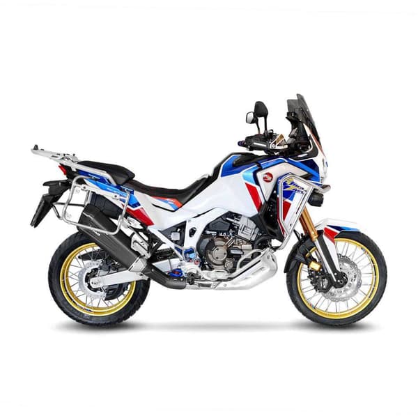 Leovince Homologeret Lyddæmper I Rustfrit Stål Og Kulstof Lv-12 Black Edition Honda Crf 1100 L Africa Twidventure Sport/dct 20-22 Ref:15302b...