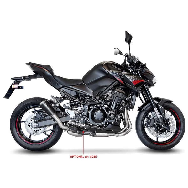 Leovince Homologeret Lyddæmper I Rustfrit Stål Lv-10 Black Edition Kawasaki Z 900 20-22 Ref:15239b Søvfarvet