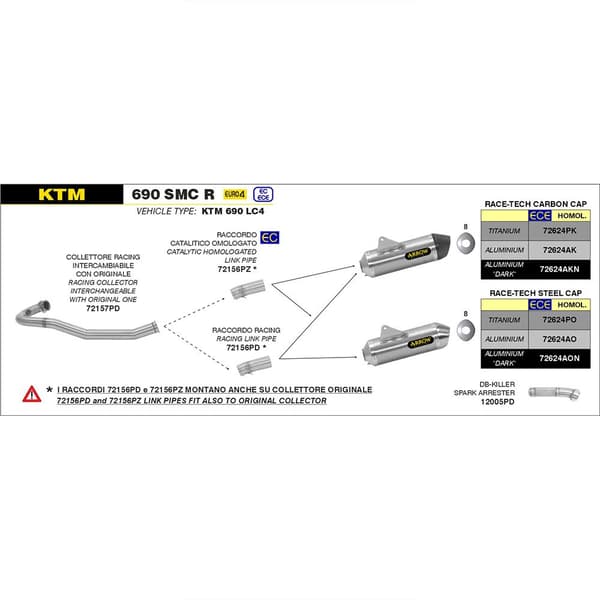 Arrow Länkrör Ktm 690 R/690 Enduro R ´19-21 R/690 Enduro R ´19-21 Silver