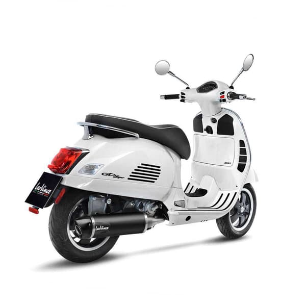 Leovince Homologeret Lyddæmper I Rustfrit Stål Og Kulstof Nero Vespa Gts 300 Hpe/super/sei Giorni 19-20 Ref:14059 Søvfarvet