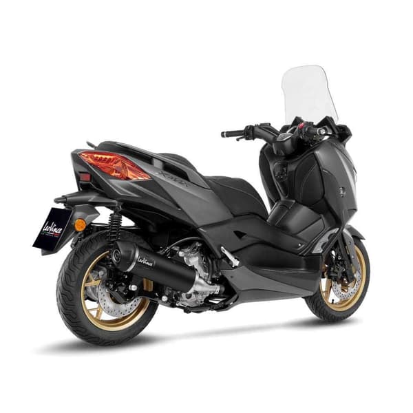 Leovince Homologeret Lyddæmper I Rustfrit Stål Og Kulstof Nero Yamaha X-max 300/tech Max 21-22 Ref:14077k Søvfarvet